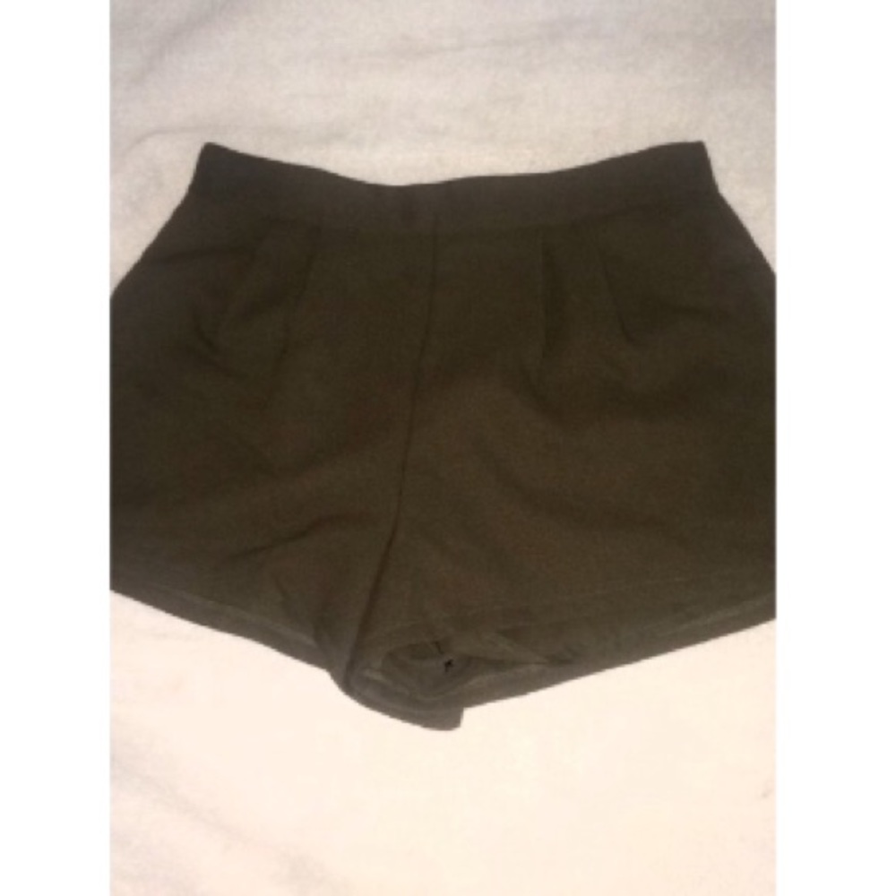 COPY - Hunter green high waist shorts.